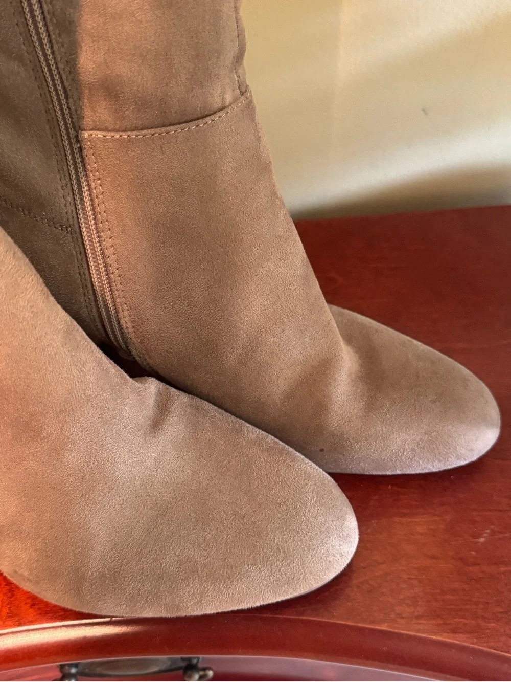 Kelly & Katie Taupe Over-the-Knee Suede Boots